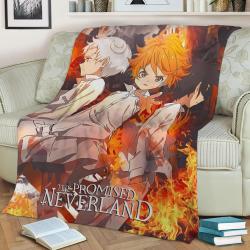 The Promised Neverland Fleece Throw Blanket Meaningful Gift For Halloween Christmas