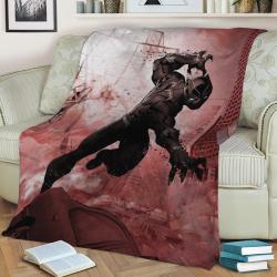 Black Panther Fleece Throw Blanket Meaningful Gift For Halloween Christmas