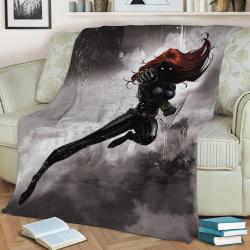 Black Widow Fleece Throw Blanket Meaningful Gift For Halloween Christmas