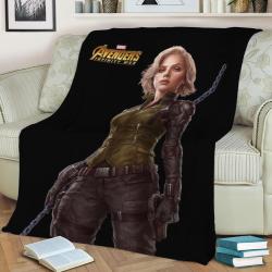 Black Widow Fleece Throw Blanket Meaningful Gift For Halloween Christmas