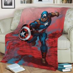 Captain America Fleece Throw Blanket Meaningful Gift For Halloween Christmas