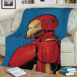Iron Man Fleece Throw Blanket Meaningful Gift For Halloween Christmas