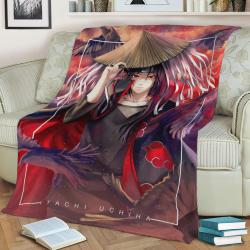 Itachi Uchiha Fleece Throw Blanket Meaningful Gift For Halloween Christmas