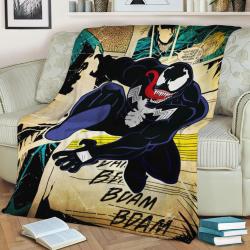 Venom Fleece Throw Blanket Meaningful Gift For Halloween Christmas