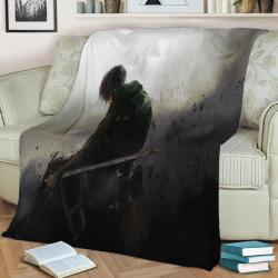 Attack On Titan Levi Acker Fleece Throw Blanket Meaningful Gift For Halloween Christmas