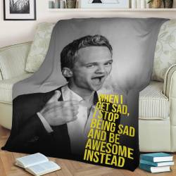 Barney Stinson Fleece Throw Blanket Meaningful Gift For Halloween Christmas