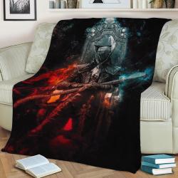 Bloodborne Fleece Throw Blanket Meaningful Gift For Halloween Christmas