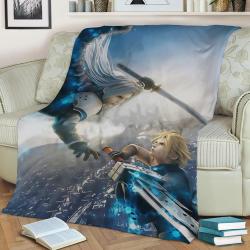 Final Fantasy Fleece Throw Blanket Meaningful Gift For Halloween Christmas