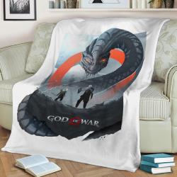 God Of War Fleece Throw Blanket Meaningful Gift For Halloween Christmas