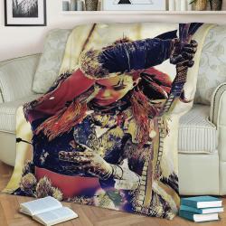 Horizon Zero Dawn Fleece Throw Blanket Meaningful Gift For Halloween Christmas