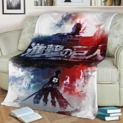 Attack On Titan Fleece Throw Blanket Meaningful Gift For Halloween Christmas