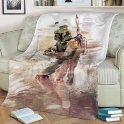 Boba Fett Fleece Throw Blanket Meaningful Gift For Halloween Christmas