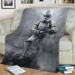 Stormtrooper Fleece Throw Blanket Meaningful Gift For Halloween Christmas