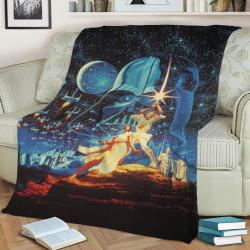 A New Hope Light Fleece Throw Blanket Meaningful Gift For Halloween Christmas
