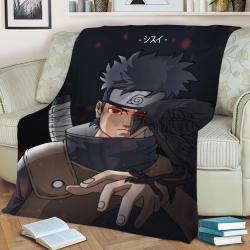 A Ninja And His Crow Fleece Throw Blanket Meaningful Gift For Halloween Christmas