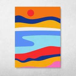 Abstract Horizon Wall Art Canvas Meaning Gift For Birthday Christmas