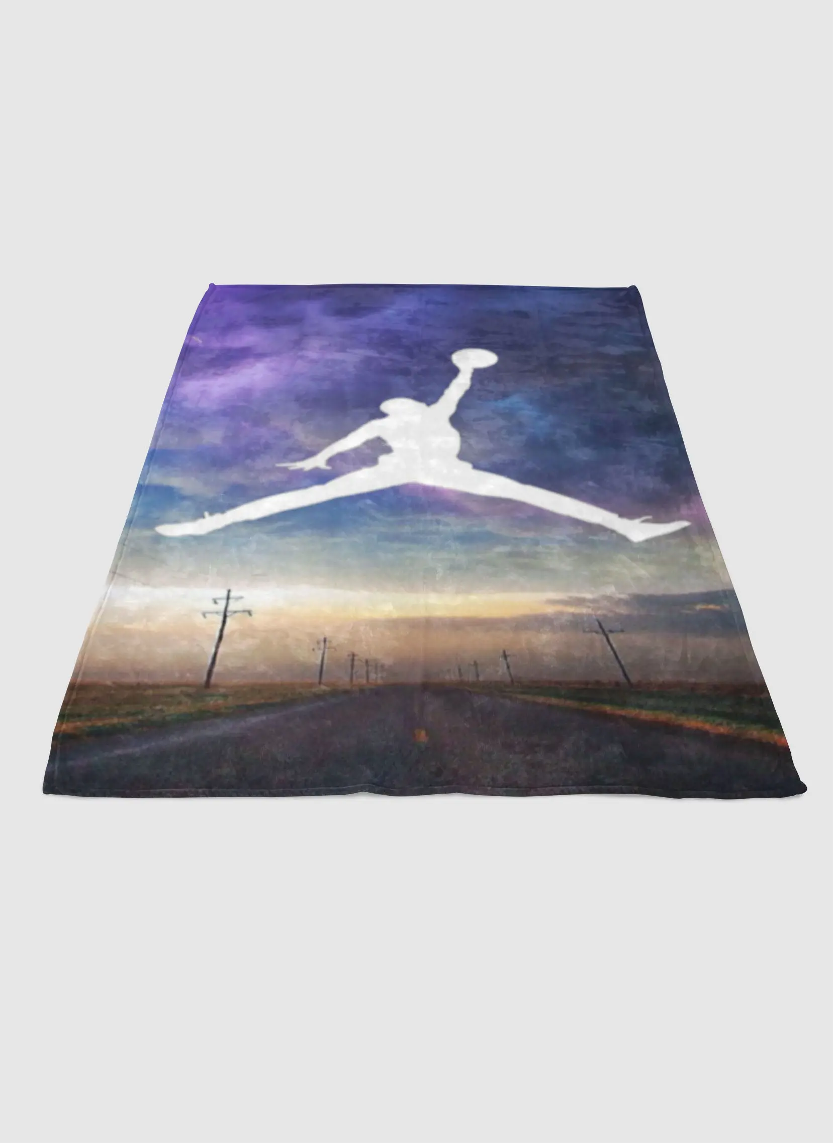 Air Jordan In The Sky Soft Fleece Blanket Meaningful Gift For Halloween Christmas