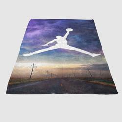 Air Jordan In The Sky Soft Fleece Blanket Meaningful Gift For Halloween Christmas