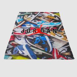 Air Jordan Shoes Pattern Logo Soft Fleece Blanket Meaningful Gift For Halloween Christmas