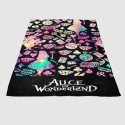 Alice In Wonderland Pattern Soft Fleece Blanket Meaningful Gift For Halloween Christmas