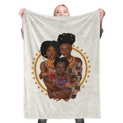 Ancestry Fleece Throw Blanket Meaningful Gift For Halloween Christmas