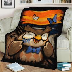 Animal Crossing Scream Fleece Throw Blanket Meaningful Gift For Halloween Christmas