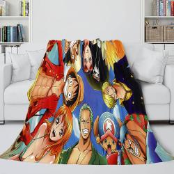 Anime One Piece Throw Flannel Fleece Blanket Meaningful Gift For Halloween Christmas Soft Cozy Bedding Sets