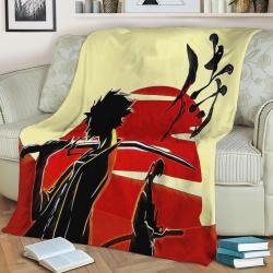 Anime Samurai Champloo Fleece Throw Blanket Meaningful Gift For Halloween Christmas
