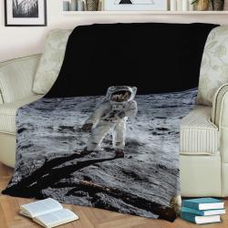 Apollo 11 Moon Landing Fleece Throw Blanket Meaningful Gift For Halloween Christmas
