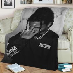 Asap Rocky Fleece Throw Blanket Meaningful Gift For Halloween Christmas