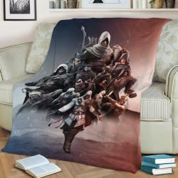 Assassins Creed Family Fleece Throw Blanket Meaningful Gift For Halloween Christmas