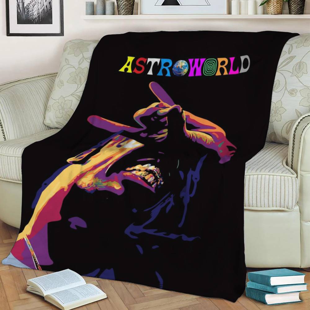 Astroworld Fleece Throw Blanket Meaningful Gift For Halloween Christmas