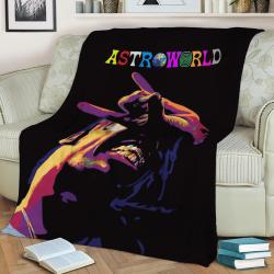 Astroworld Fleece Throw Blanket Meaningful Gift For Halloween Christmas