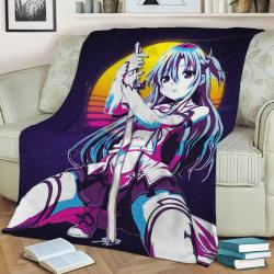 Asuna Sword Art Online Fleece Throw Blanket Meaningful Gift For Halloween Christmas