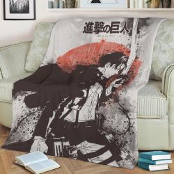 Attack On Titan Levi Fleece Throw Blanket Meaningful Gift For Halloween Christmas