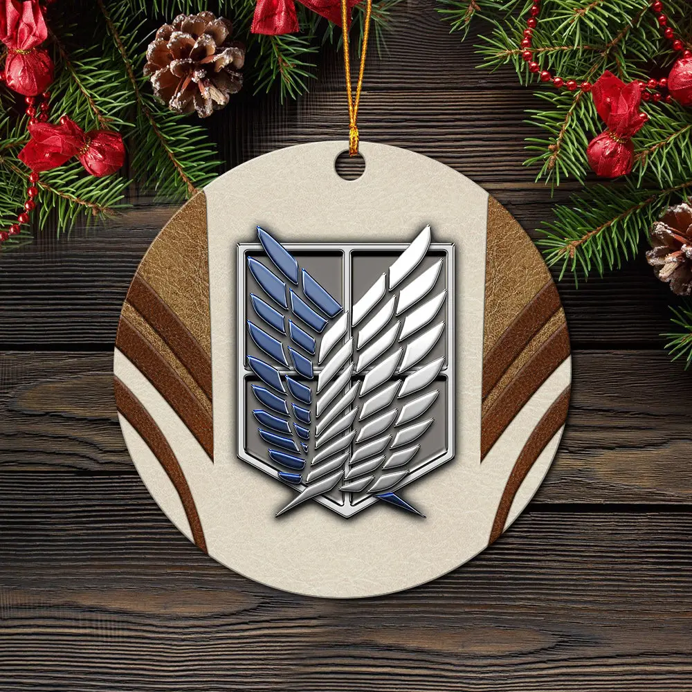 Attack On Titans Cream Mica Ornament Perfect Gift For Holiday Perfect And Unique Gifts For Family On Christmas
