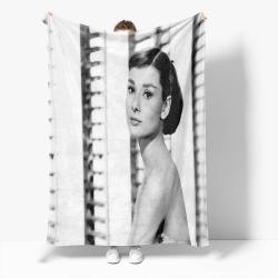 Audrey Hepburn Flannel Throw Blanket Meaningful Gift For Halloween Christmas Micro Fleece Plush Covers Blanket Meaningful Gift For Halloween Christmas