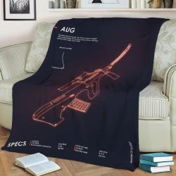 Aug Cs Go Neon Gun Fleece Throw Blanket Meaningful Gift For Halloween Christmas