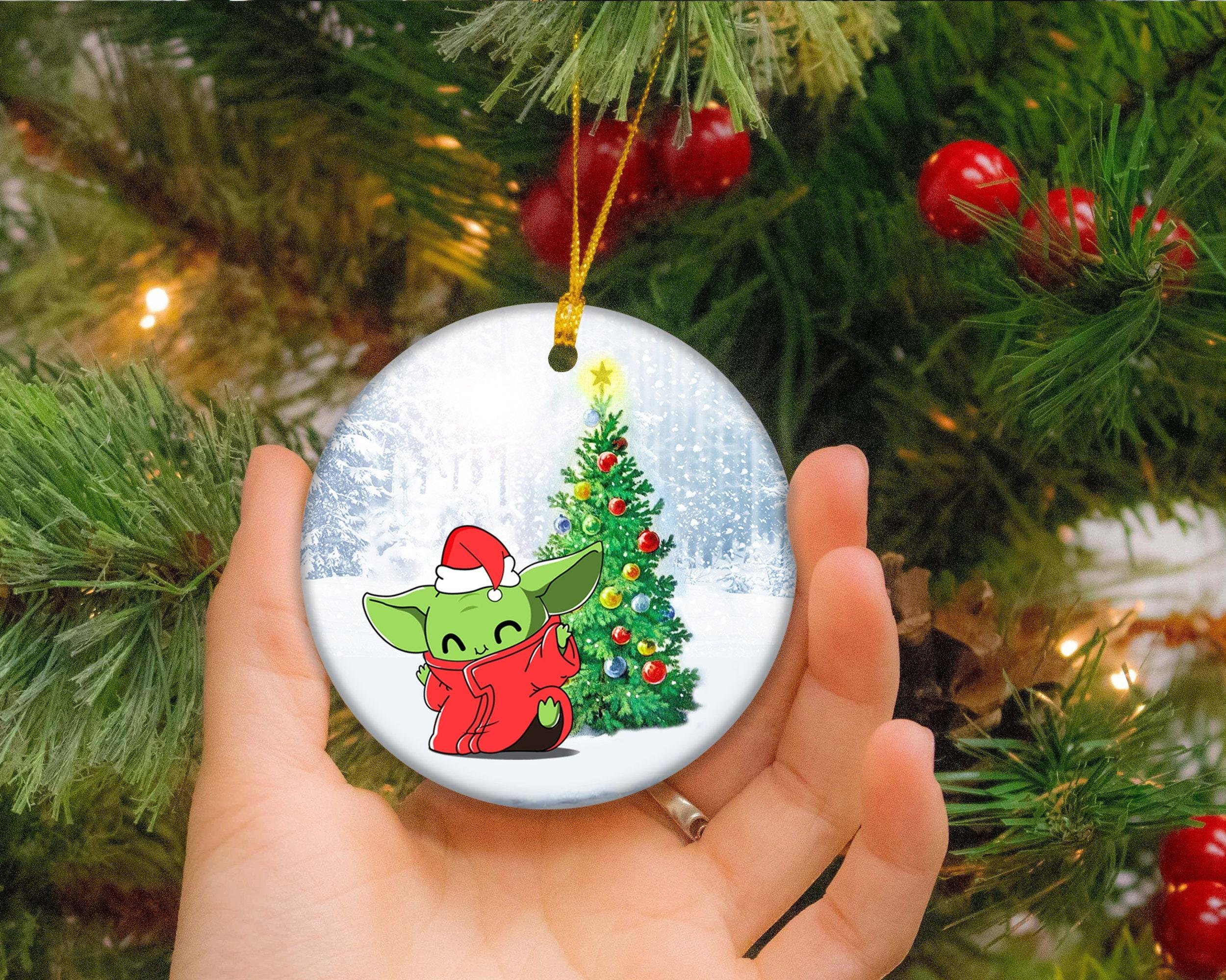 Baby Yoda Santa Christmas Decoration With Hat Perfect And Unique Gifts For Family On Christmas