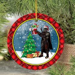 Baby Yoda Star War Christmas Personalized Ornament 2022 Perfect And Unique Gifts For Family On Christmas