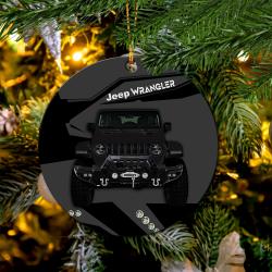 Back Jeep Mica Ornament Perfect Gift For Holiday Perfect And Unique Gifts For Family On Christmas