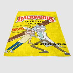 Backwoods Rick And Morty 2 Soft Fleece Blanket Meaningful Gift For Halloween Christmas