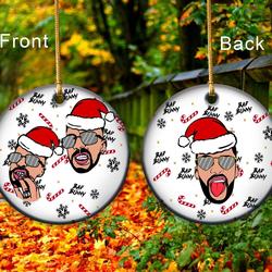 Bad Bunny Un Vareno Sin Ti Christmas Ceramic Ornament Perfect And Unique Gifts For Family On Christmas