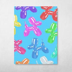 Balloon Dog Party Wall Art Canvas Meaning Gift For Birthday Christmas