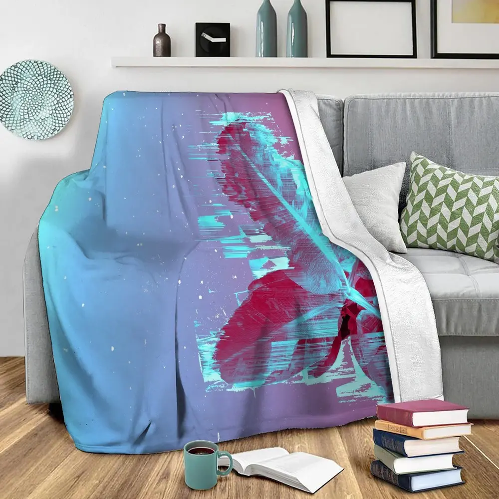 Banana Leaf Through The Code Fleece Throw Blanket Meaningful Gift For Halloween Christmas