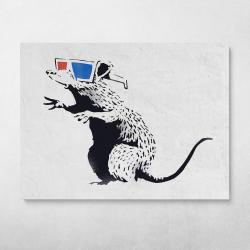 3D Rat Banksy Street Art Wall Art Canvas Meaning Gift For Birthday Christmas