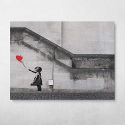 There Is Always Hope Banksy Street Art Wall Art Canvas Meaning Gift For Birthday Christmas
