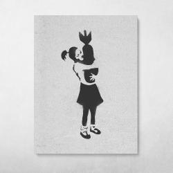 Bomb Hugger Banksy Street Art Wall Art Canvas Meaning Gift For Birthday Christmas