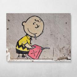 Charlie Brown Firestarter Banksy Street Art Wall Art Canvas Meaning Gift For Birthday Christmas