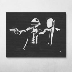 Daft Punk Pulp Fiction Banksy Street Art Wall Art Canvas Meaning Gift For Birthday Christmas